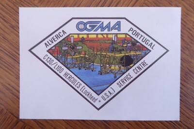 OGMA STICKER STICKER ALVERCA PORTUGAL LOCKHEED C-130 HERCULES SERVICE CENTER