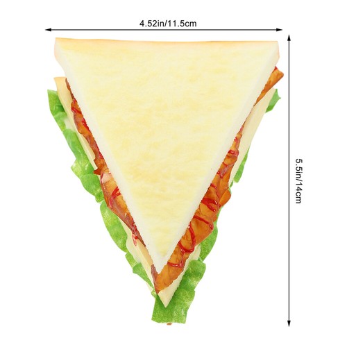 2 Pcs Artificial Sandwich Model Simulation Prop Food Fake Sandwiches - Imagen 3 de 12
