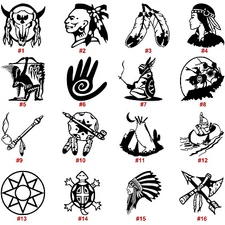 Native American Vinyl Decal Sticker Car Window Wall Laptop Spirit Indian Symbols