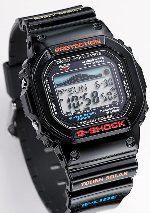 【稼働品】CASIO G-SHOCK GWX-5600-1JF 電波ソーラー NEW) CASIO G-Shock GWX-5600-1JF Black G-Lide Tough Solar Radio