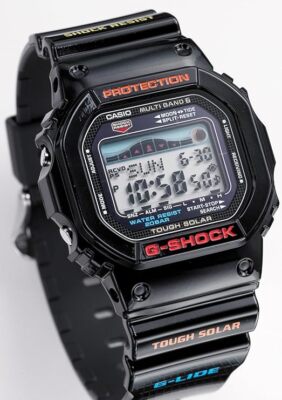 NEW) CASIO G-Shock GWX-5600-1JF Black G-Lide Tough Solar Radio