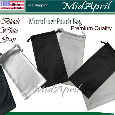 Premium Microfiber Pouch Bag Cleaning Case Sunglasses Eyeglasses High quality
