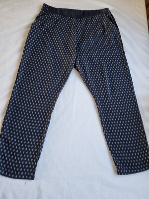 Defacto Navy Lightweight Tapered Leg Pullon Trousers eur 42 uk14 Holiday Cruise 