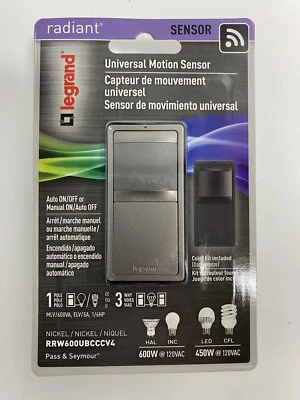 RRW600UBCCCV4 Legrand Motion Sensor Light Switch Pass & Seymour