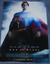 MAN OF STEEL CANVAS POSTER SUPERMAN HENRY CAVILL 2013 EXCLUSIVE 12"X18"