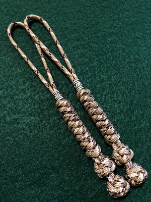 550 Paracord Knife Lanyard 2pk, Desert Rattlesnake, Snake Knot With Metal Bead