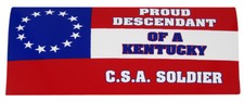 Lot Of 6 Proud Descendant Of A Kentucky Csa Soldier Decal Bumper Sticker