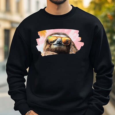 Sloth With Glasses Sweatshirt Cosy And Perfect For Any Occasion S To 4XL