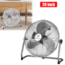 Metal Floor Fan High Velocity Air Cooling 4 Speed Control Cool Home Gym Workshop