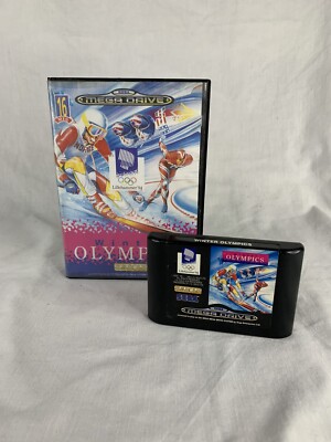 Jeu Winter Olympics Sur Mega Drive - Édition PAL, Bon état, Complet