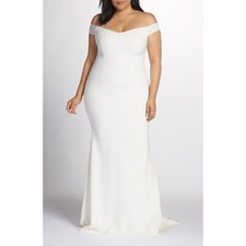 Noel and Jean by Katie May Alpha Off the Shoulder Wedding Gown, Ivory, 18W