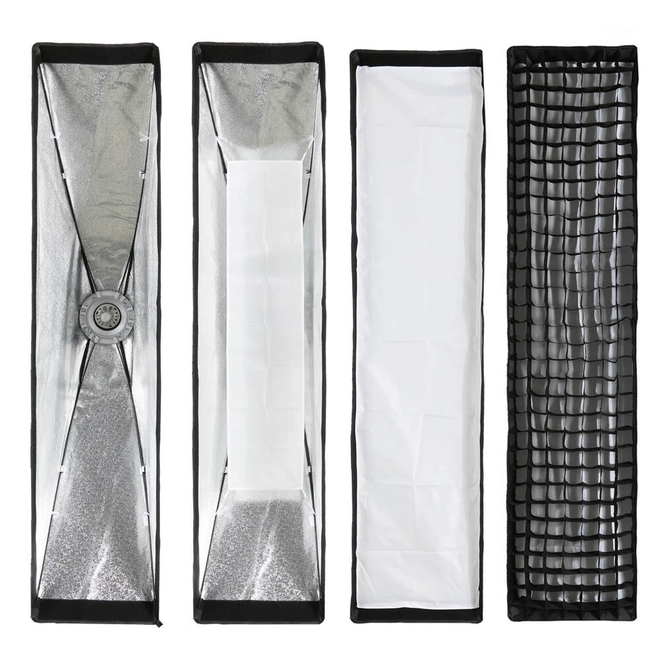 US 2*Godox 35x160cm Honeycomb Grid Softbox Bowens For Studio Strobe Flash Light - Image 4 of 4