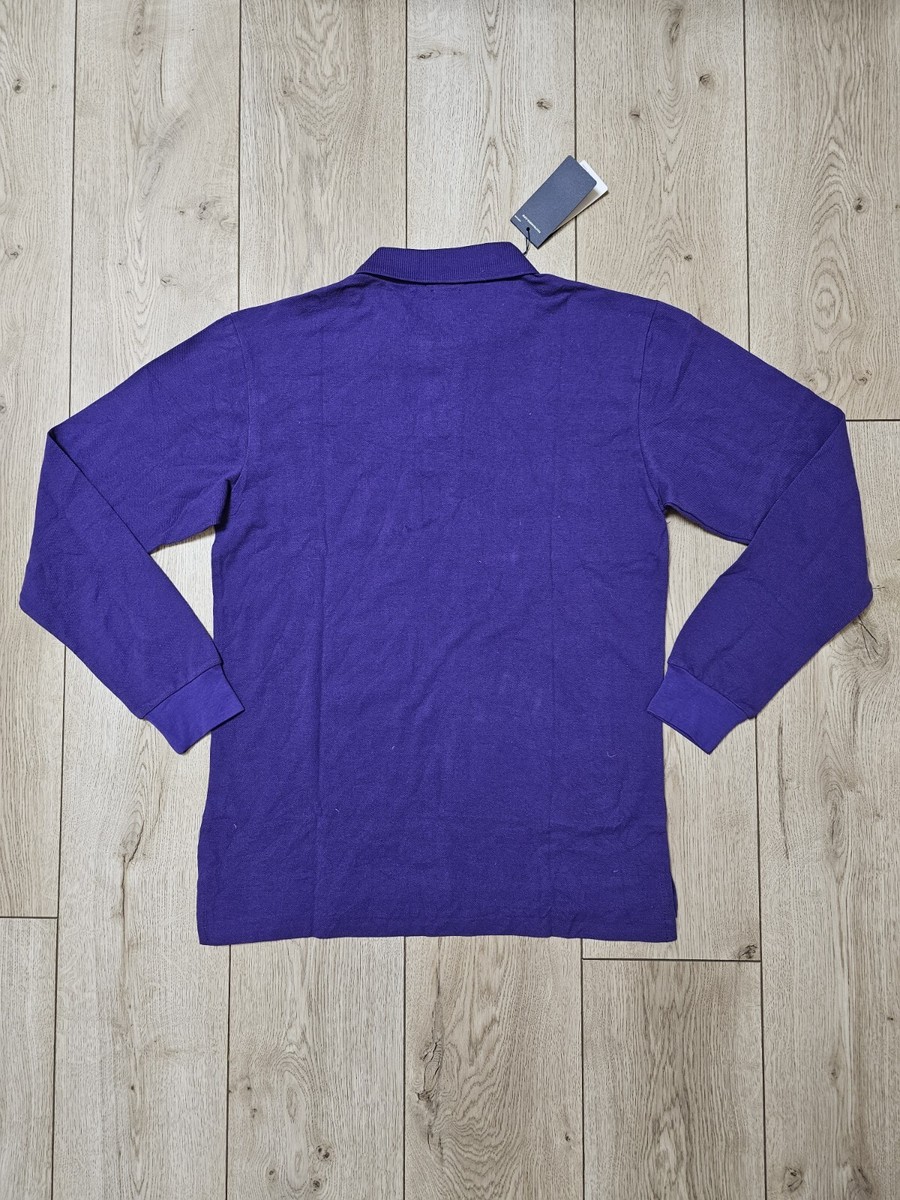 【美品】RUGBY RalphLauren 紫色 Lサイズ 長袖 トップス POLO RALPH LAUREN RUGBY SHIRT LONG SLEEVE PURPLE CUSTOM FIT L NEW