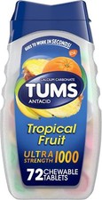 Tums Ultra 1000 Maximum Strength Tropical Fruit - 72 Chewable Tablets