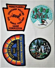 Vintage Collection of 9 Colorful Embroidered Patches