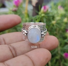 Moonstone Ring 925 Sterling silver Band Statement Ring Handmade Ring All Size
