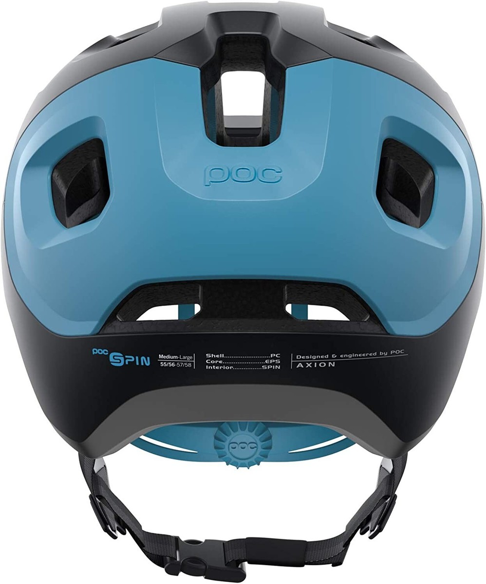 NIB POC Axion SPIN Bike Helmet Uranium Black Basalt Blue