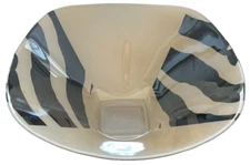 Modern Abstract Franco S.R.L. Large Art Glass Bowl Glossy Striped Zebra -2 Avail