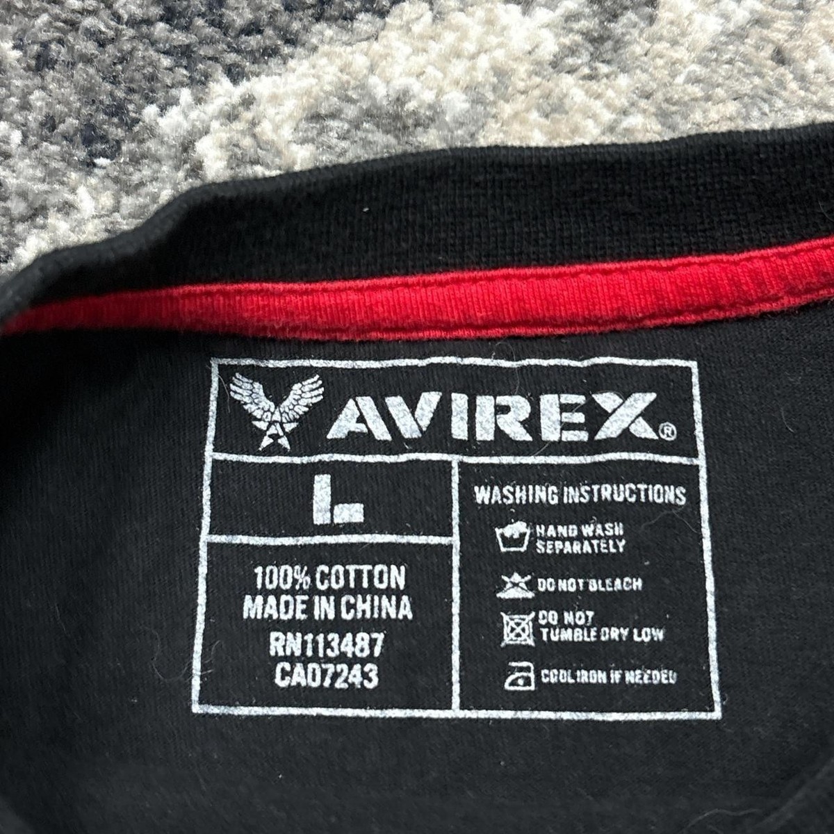 Y2K Avirex Shirt Mens Large 2000s Grunge Black Rhinestones Biker Motorcycle View 4