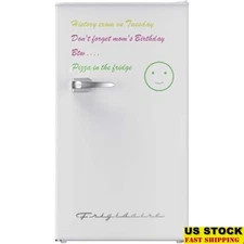 Compact Mini Fridge W/ Freezer Adjustable Shelves Erasable Notes 3.2 Cu Ft New