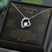 To My Daughter Necklace Gift From Dad, Daughter Gift, Father Daughter Necklace.