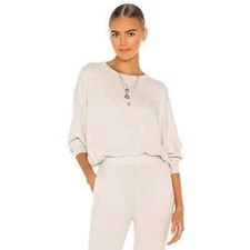 NWT Lovers + Friends Slouchy Sweatshirt Beige XS Soft Pullover Cream Neutral