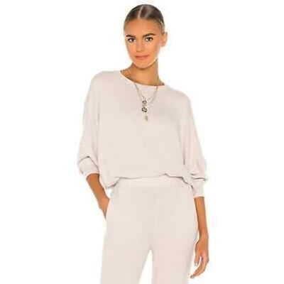 NWT Lovers + Friends Slouchy Sweatshirt Beige XS Soft Pullover Cream Neutral