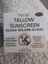 Beef Tallow Sunscreen SPF 50 with Zinc Oxide Instant Sun Protection Grass Fed