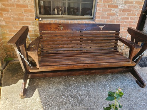 Handmade,Heavy Duty, Wood Bench Glider