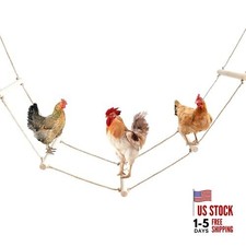 Chicken Coop Accessories, Wooden Long Rope Ladder, Chicken Roosting Bars,
