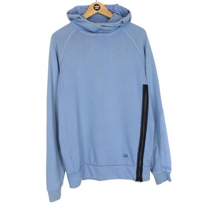 CP Company Blue Goggle Lens Cotton Hoodie Jumper
