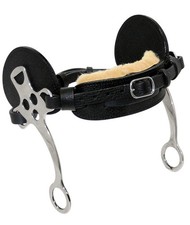 Acero inoxidable de tres agujeros, hackamore y cuero nasal acolchado con lana de