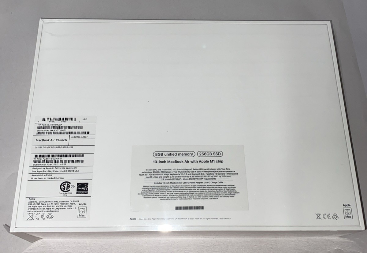 MacBookAir 2020 M1 13インチ 8GB 256GB ゴールド Amazon.com: Apple Late 2020 MacBook Air with Apple M1 Chip