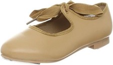 Dance Class Toddler Girl's Kids Mary Jane Tap Shoes Tan T600 Faux Leather 11.5
