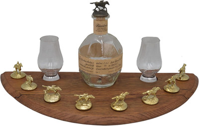 Bourbon Cork Display from a Bourbon Barrel Lid English Chestnut Finish, Fit'S Bl