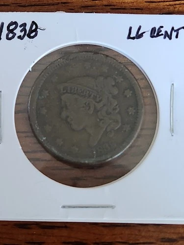 Photo of a 1838-P Large Cent from an eBay listing that sold on Jul 20, 2026