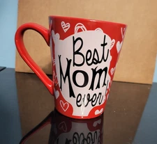 BEST MOM EVER COFFEE MUG withe Hearts KINREX