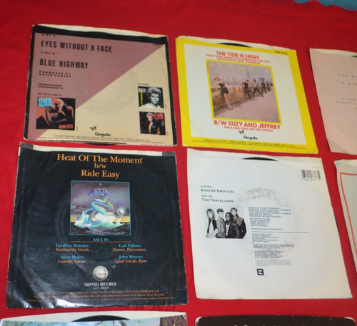 Single 45 Record Picture Sleeve Lot 1980's Rock Billy Idol Toto Asia Pat Benatar - Picture 6 of 9