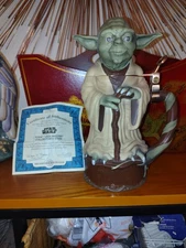 The BRADFORD EXCHANGE Limited Edition YODA Jedi Master Collectors Stein W/Auth