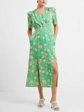 French Connection Women Camille Wrap Midi Dress Green 4