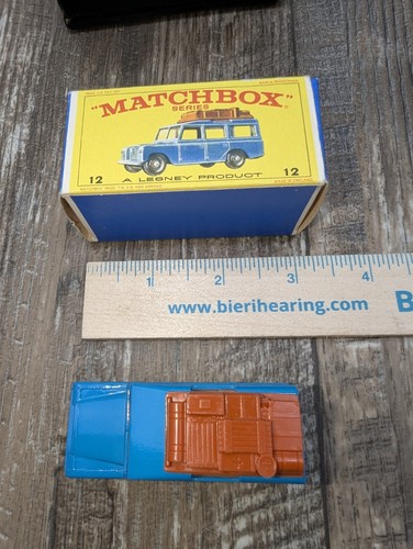 Matchbox Lesney #12 - Safari Land Rover Blue + Original Box England M706 Vtg Car - Picture 9 of 23
