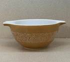Vintage PYREX Woodland 441 Mixing Bowl 750ml brown/tan & white - No Chips/Cracks
