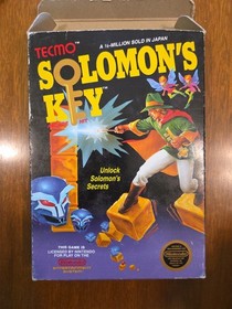Solomon's Key Nintendo 1987 Complete CIB,  Tested Works Vintage NES