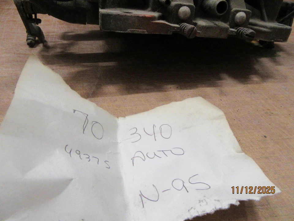 CARBURADOR CARTER AVS 4937S 1970 340 N95 BARRACUDA CHALLENGE PLYMOUTH DODGE Foto 2 de 4