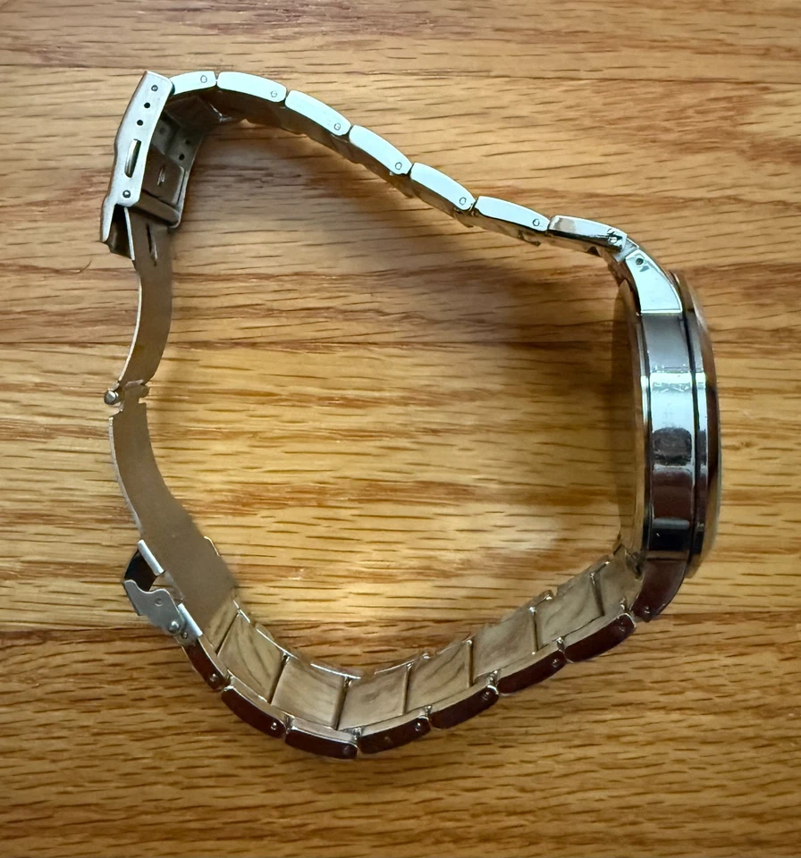 Reloj Curren Cronómetro Cuarzo Blanco Grande 48mm Acero Inoxidable EXCELENTE Foto 2 de 4