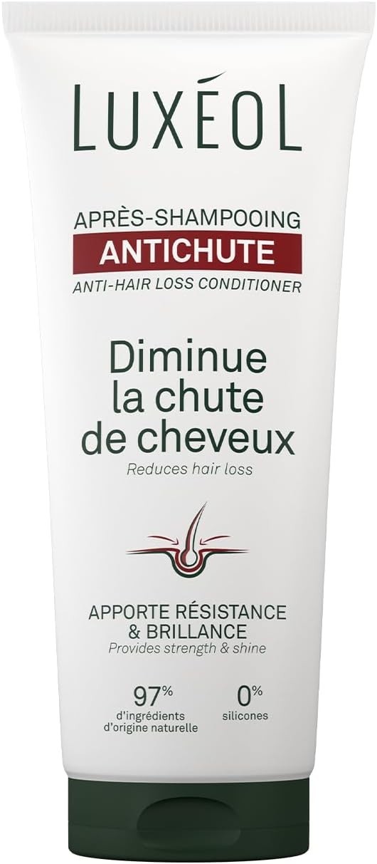 Diminue la chute des cheveux cassants grâce à l'après-shampooing antichute Luxéol homme et femme