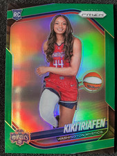 2025 WNBA Prizm #149 Kiki Iriafen GREEN Prizm SP. Washington Mystics