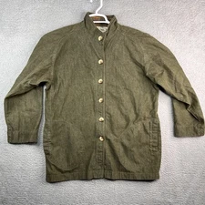 Vintage 90s Orvis Fly Fishing Long Sleeve Button Up Shirt Sz M Green