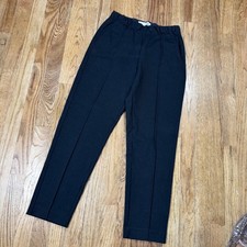 Everlane The Dream Pant Black XS Pintuck Tapered Elastic Waist Trouser Pockets