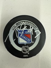 New York Rangers Tom Poti Signed Puck